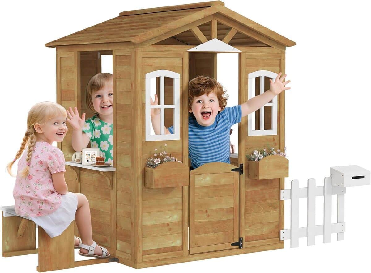 Test : cabane de jeu Outsunny en bois pour enfants