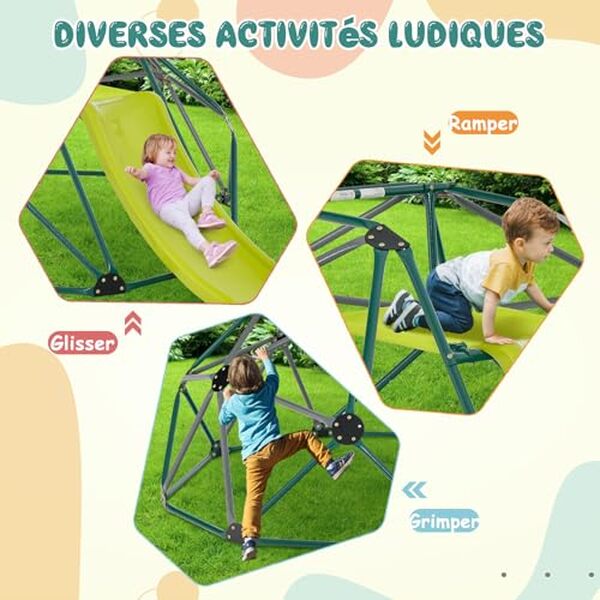 Découvrez notre test détaillé du dôme d'escalade Dreamade avec toboggan. Qualité, sécurité et divertissement pour enfants : tout ce que vous devez savoir. 