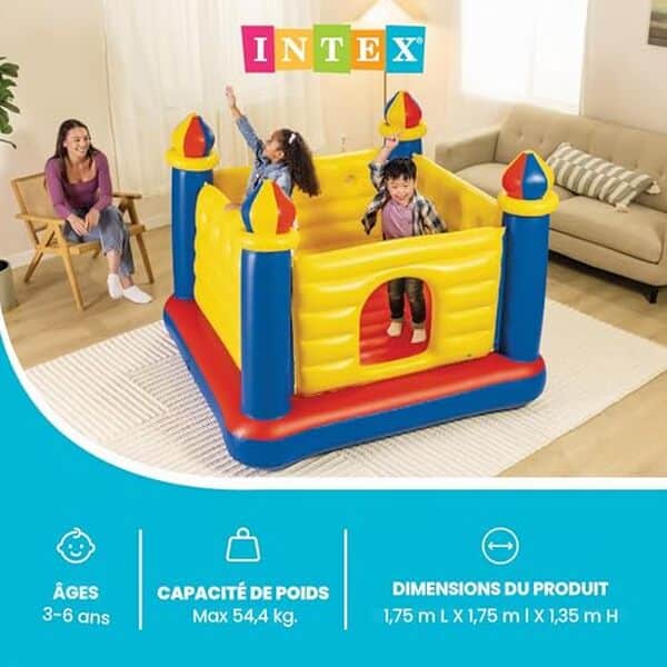 Découvrez notre test complet du château gonflable Intex 48259 NP sans phtalates : caractéristiques, avantages, installation et avis pour bien choisir votre structure de jeu. 