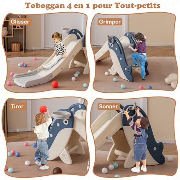 Découvrez notre test détaillé du toboggan baleine 4 en 1 COSTWAY : caractéristiques, avantages et conseils pour choisir ce jouet ludique et pratique pour enfants. 