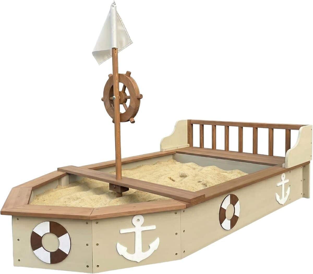 Test : bac à sable bateau Axi Doris en bois