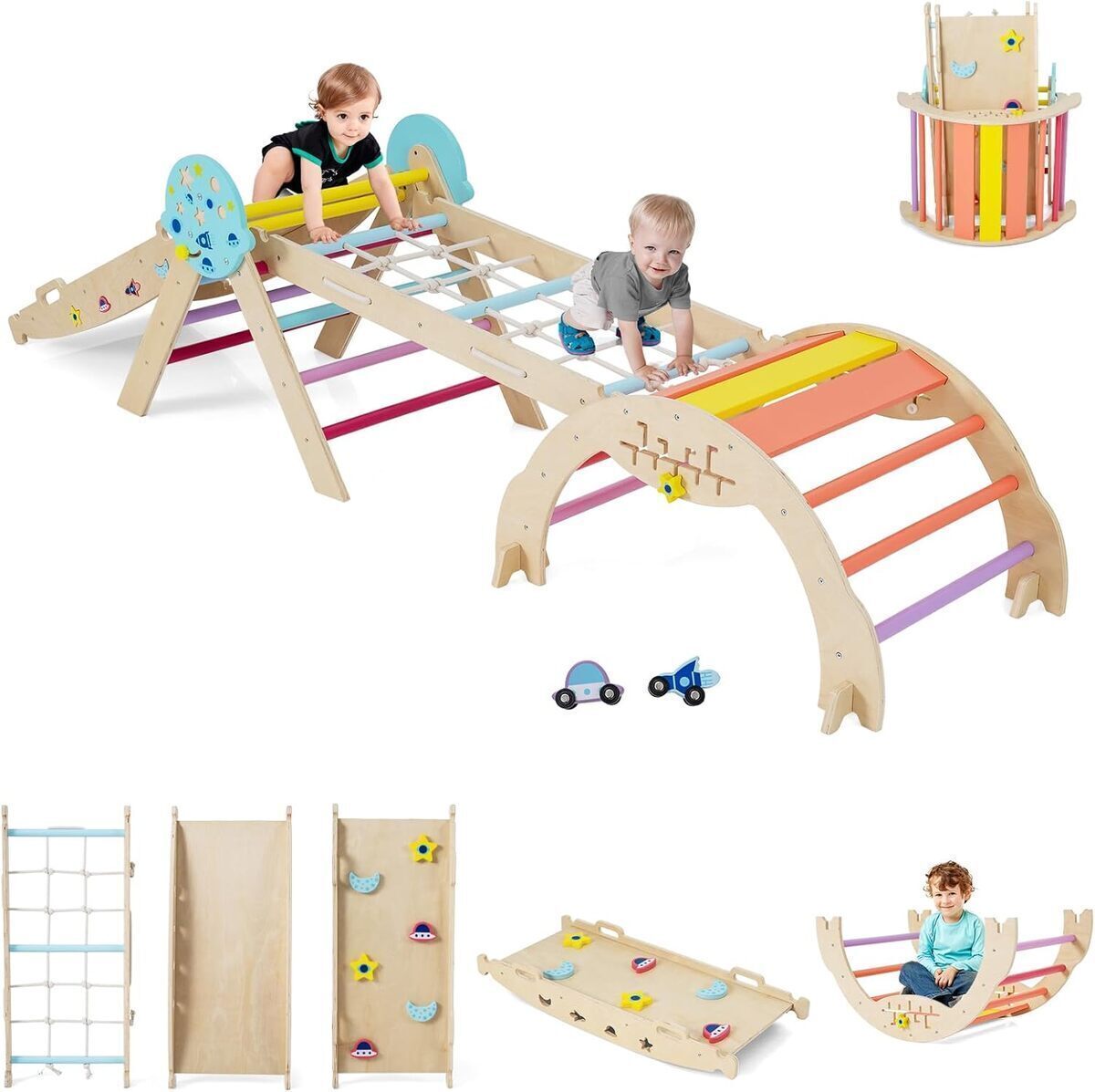 Test du triangle d'escalade Goplus 9 en 1 Montessori pour enfants