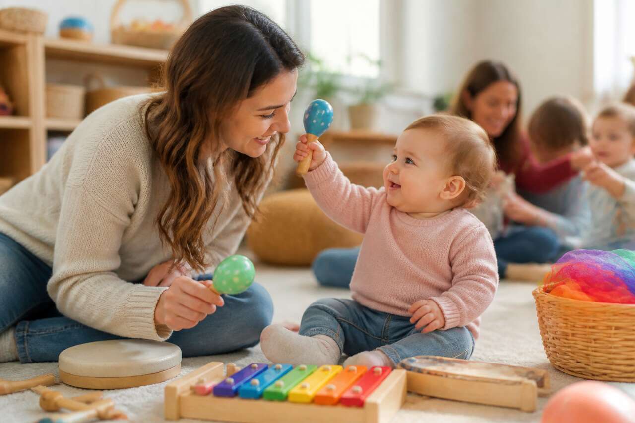 &agrave; quoi ressemble un atelier d&rsquo;&eacute;veil musical avec b&eacute;b&eacute;