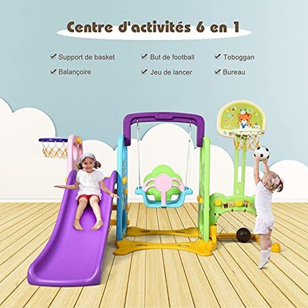 Découvrez notre test détaillé du toboggan 6 en 1 Dreamade : caractéristiques, avantages et avis pour choisir le meilleur jeu de jardin pour vos enfants.
