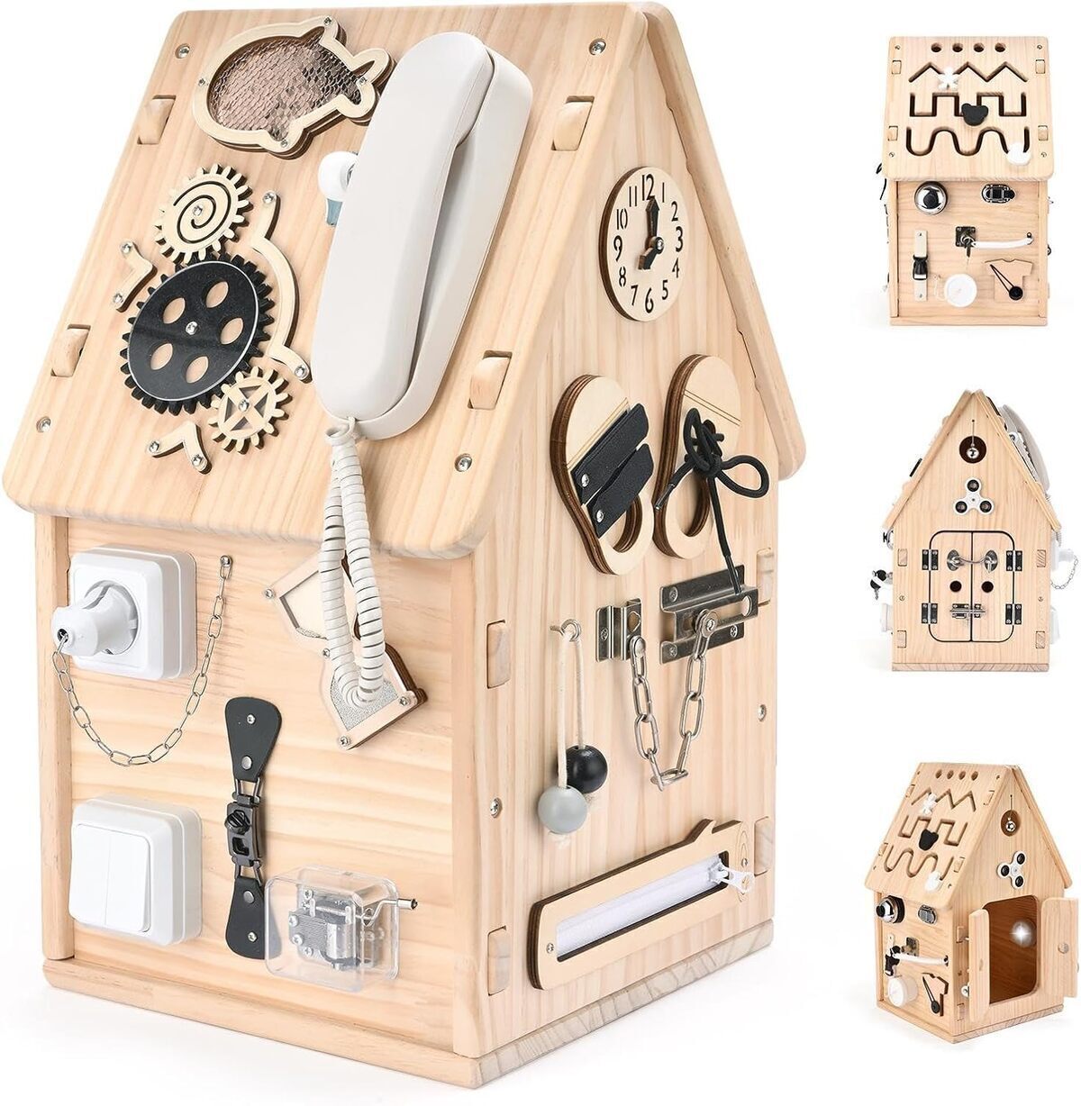 Test du busy board Montessori potatomato : le jouet sensoriel et moteur 21-en-1