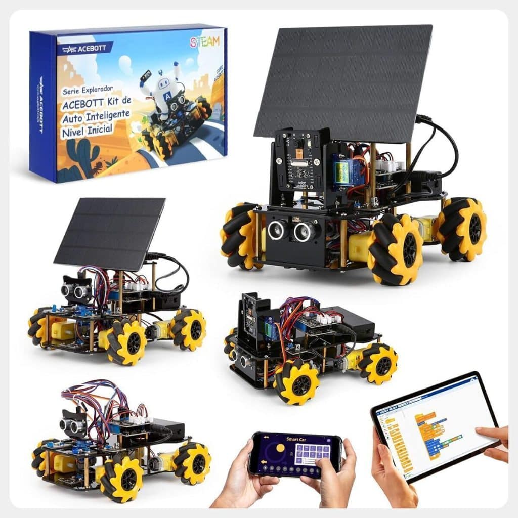 Test du kit de robot solaire intelligent ESP32 4 en 1