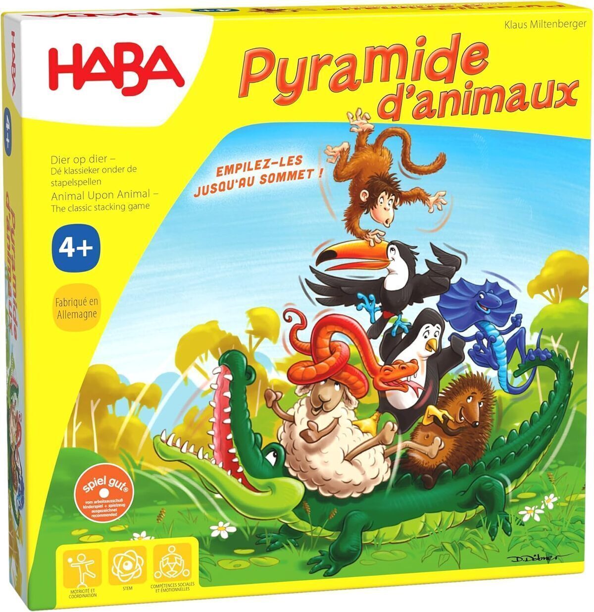 Test : hABA Pyramide d'animaux, jeu d'empilement 3478