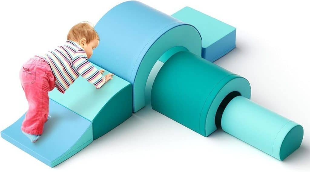 Test : parcours motricité bébé blocs d'escalade en mousse