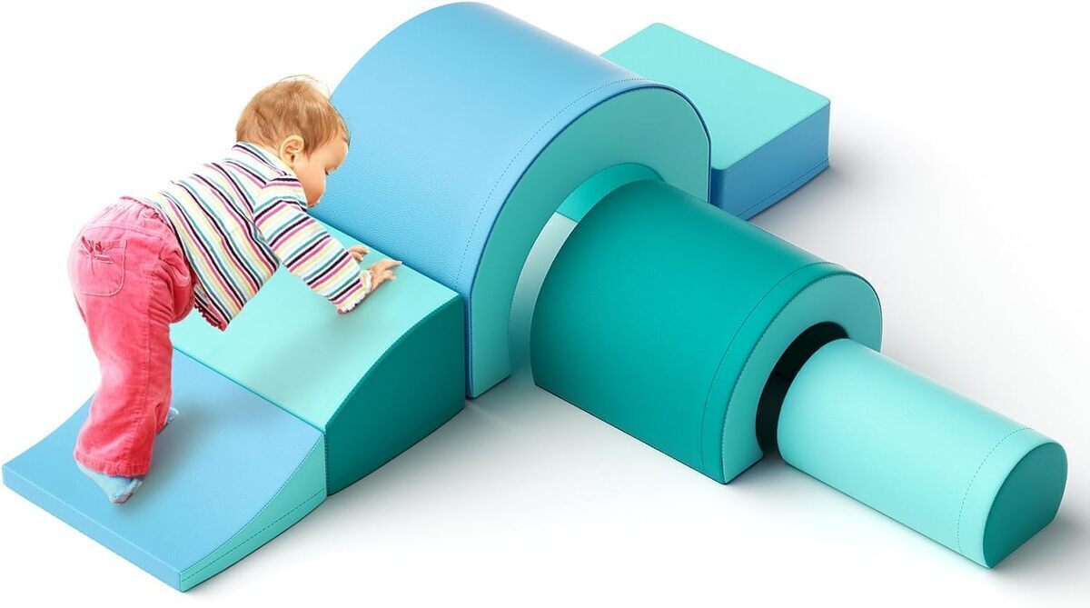 Test : parcours motricité bébé blocs d'escalade en mousse