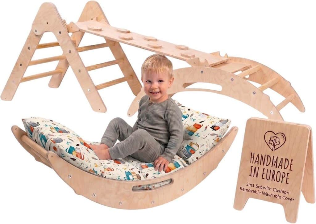 Test : set d'escalade Montessori 5-en-1 woodsCraft pour bébé