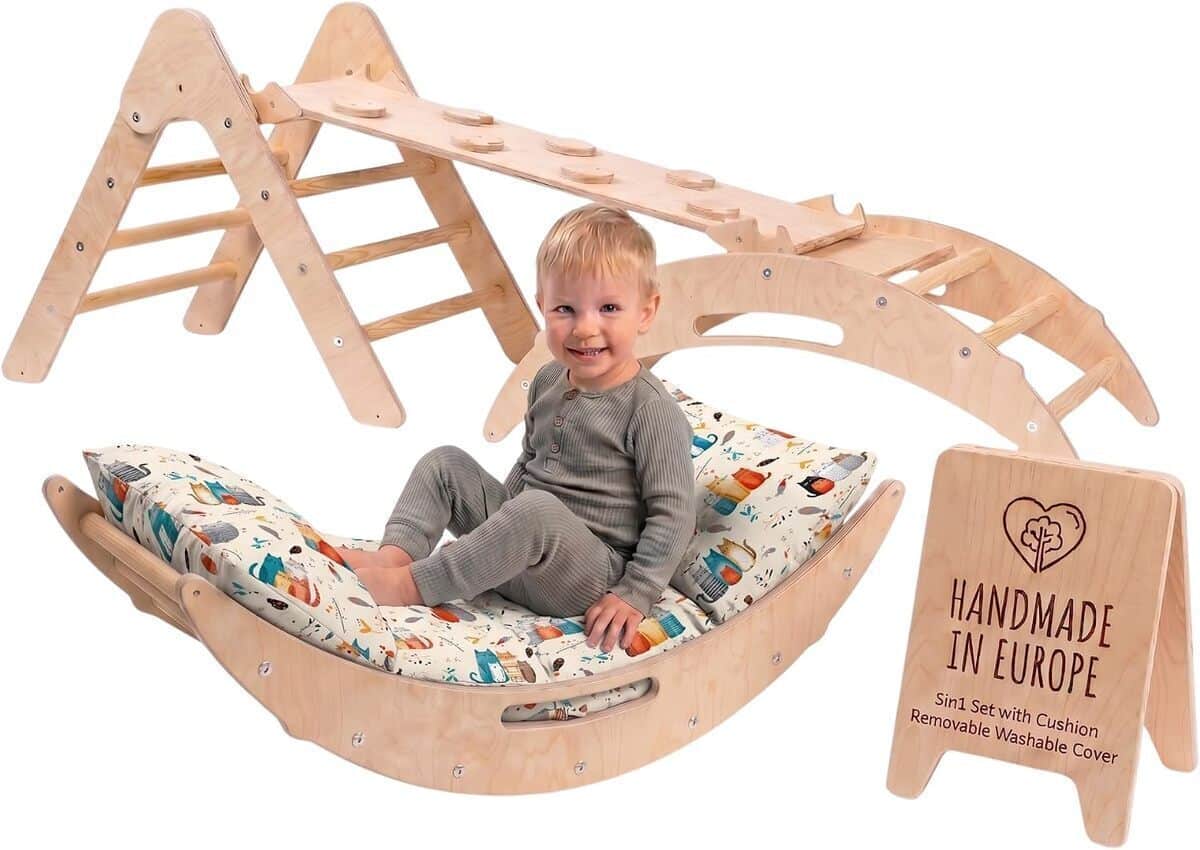 Test : set d'escalade Montessori 5-en-1 woodsCraft pour bébé