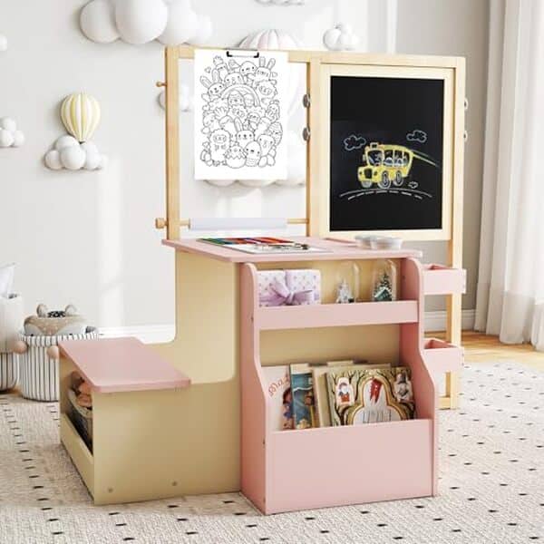 Découvrez notre test complet du chevalet double face en bois Goplus rose pour enfants : qualité, fonctionnalités et avis d'utilisateurs pour bien choisir. 