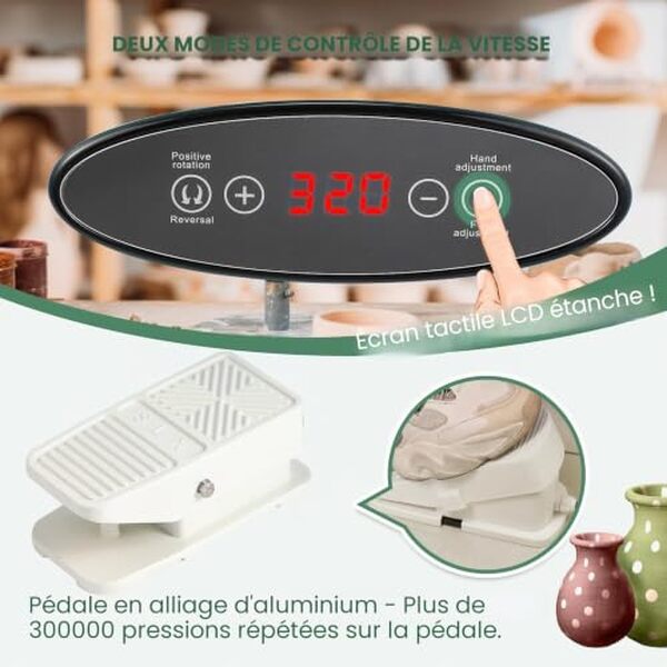 Découvrez notre test détaillé de la roue de poterie Huanyu 350 W : performances, accessoires inclus et avis d'utilisation pour débuter la céramique. 