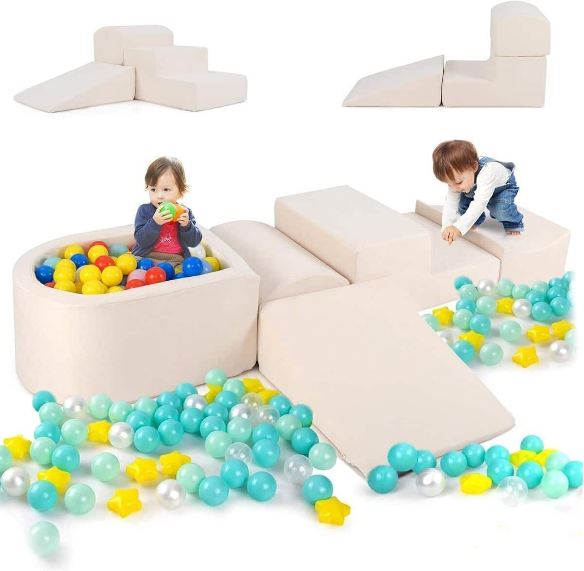 Test du parcours motricité bébé Costway 5pcs avec piscine à balles