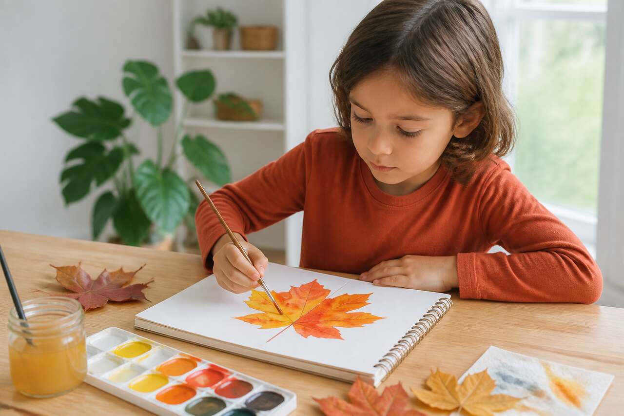 Peindre des feuilles d&rsquo;automne &agrave; l&rsquo;aquarelle: m&eacute;thode facile