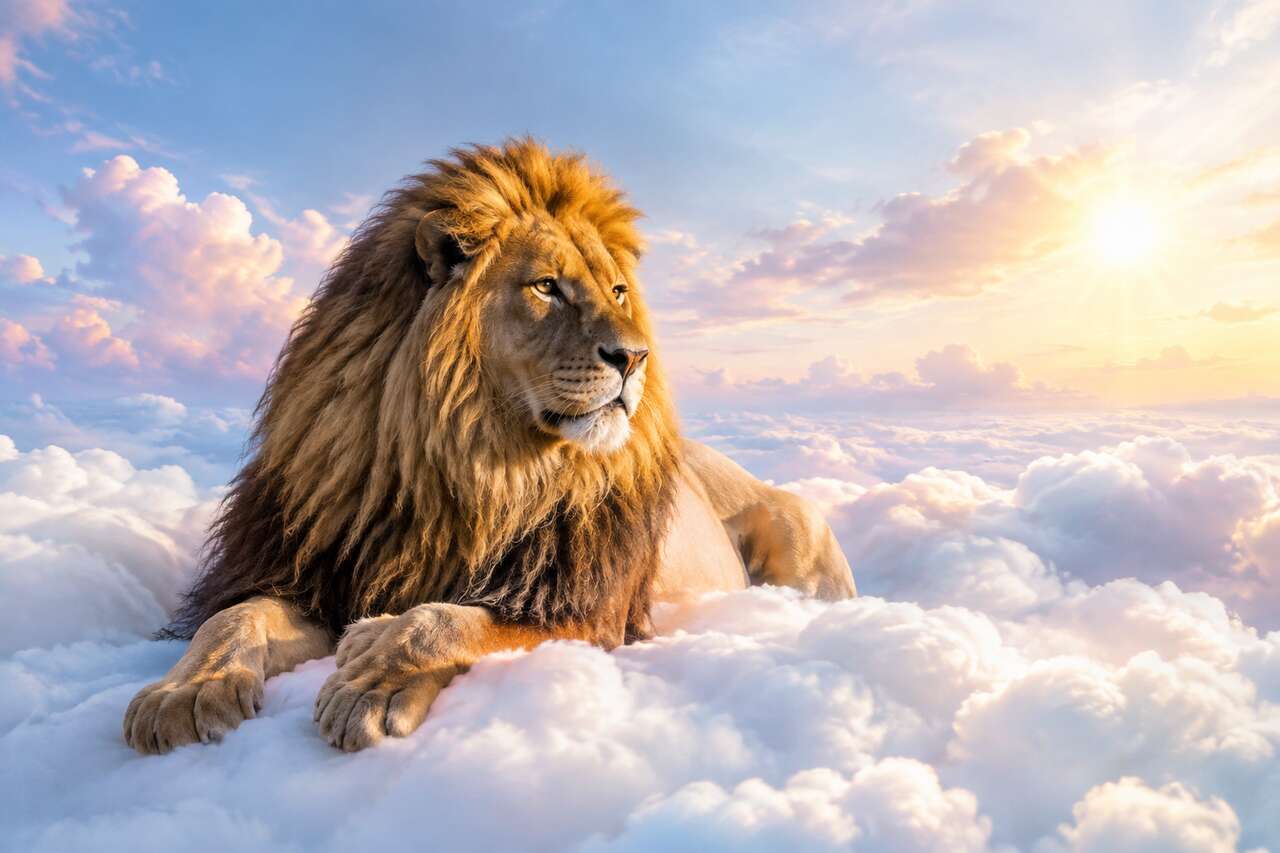 Le lion rêveur et le royaume des nuages