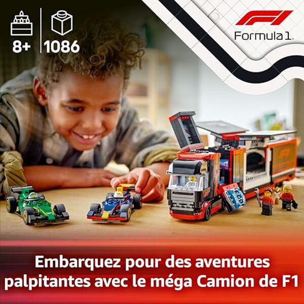 Découvrez le set LEGO City 60445 : test détaillé du camion de F1 avec les voitures RB20 et AMR24. Caractéristiques, avis et conseils d'achat.
