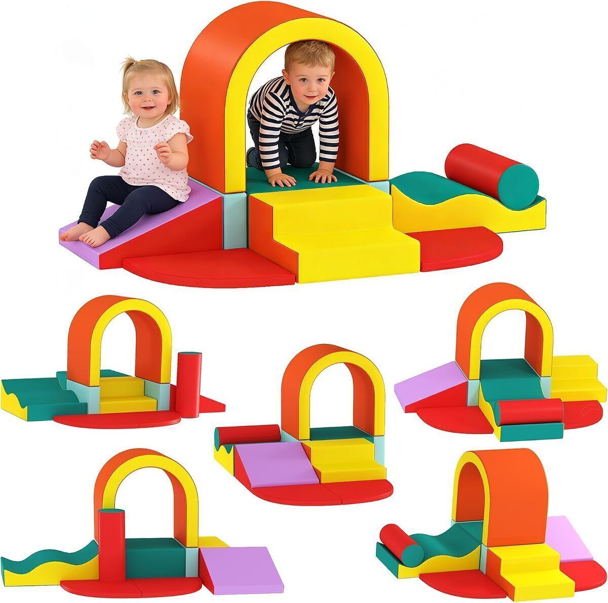 Test du parcours motricité bébé AIYAPLAY 10PCS multicolore