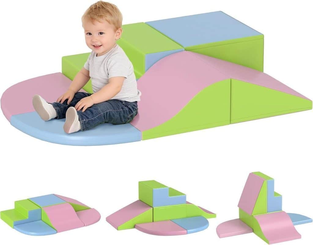 Test du parcours motricité bébé HOMCOM 6PCS multicolore