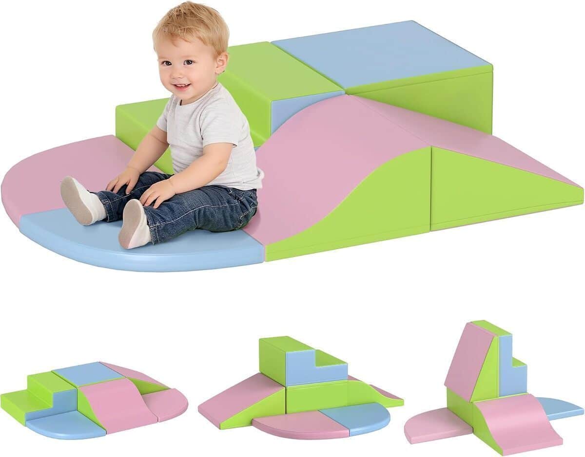 Test du parcours motricité bébé HOMCOM 6PCS multicolore