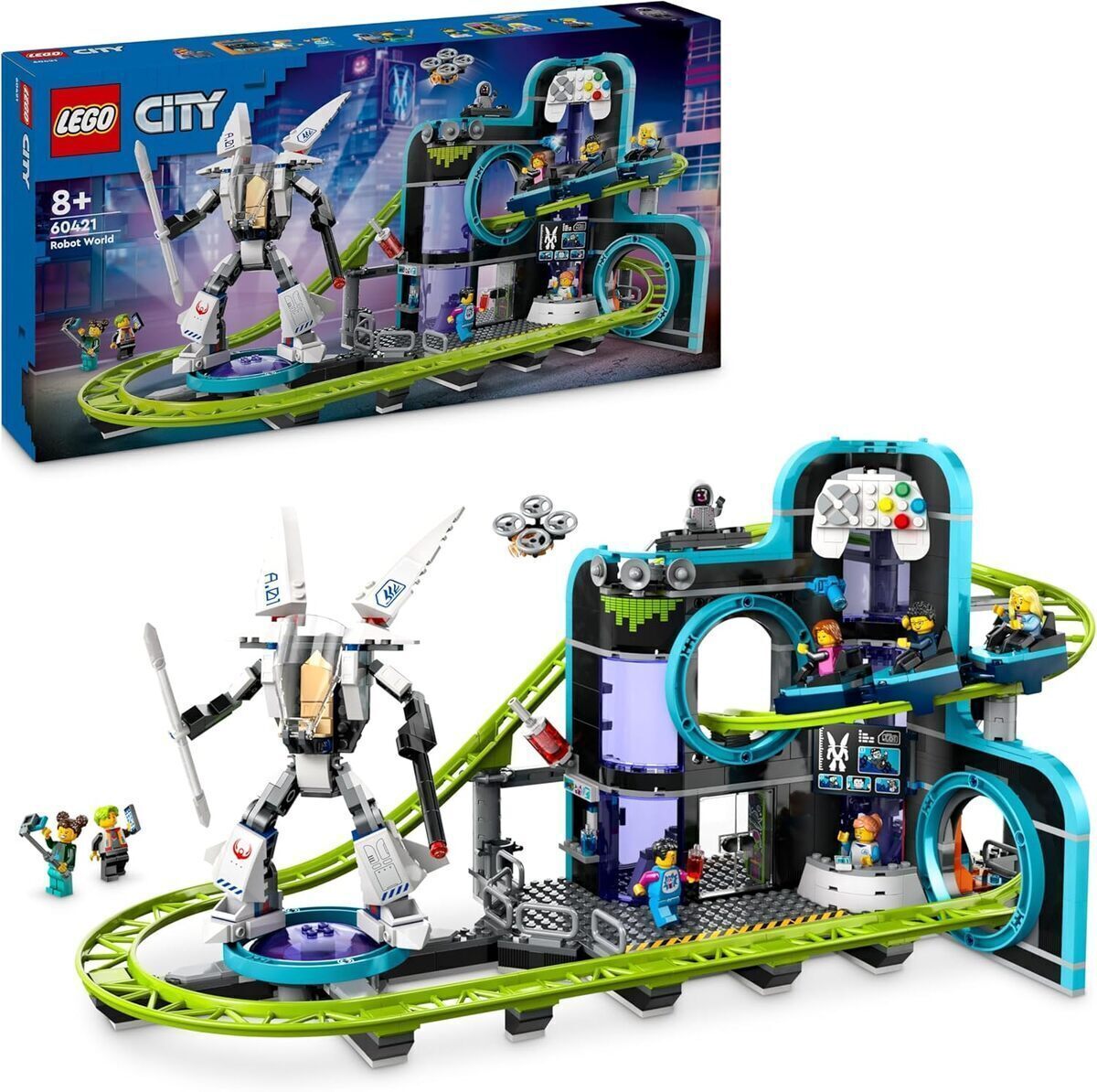 Test : lego City parc d'attractions Robot World, 60421