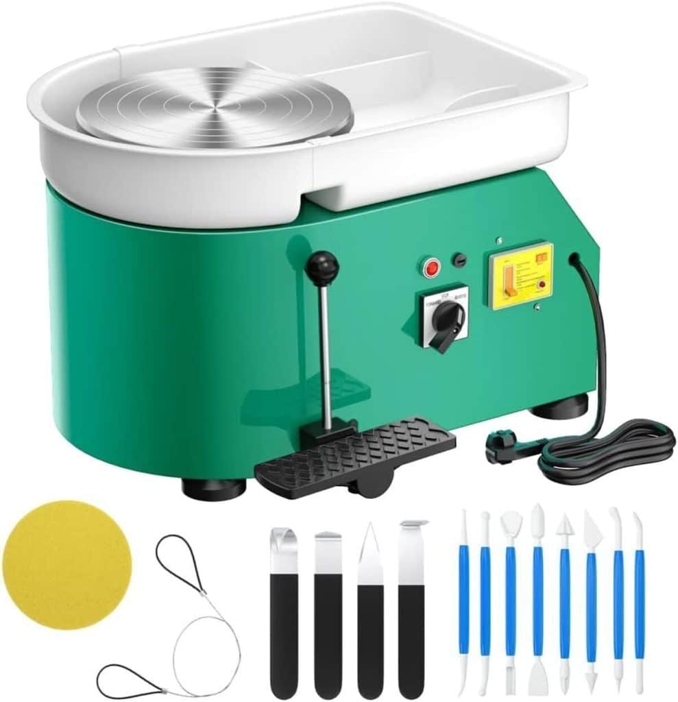 Test : roue de poterie électrique Skytou 350 W avec pédale