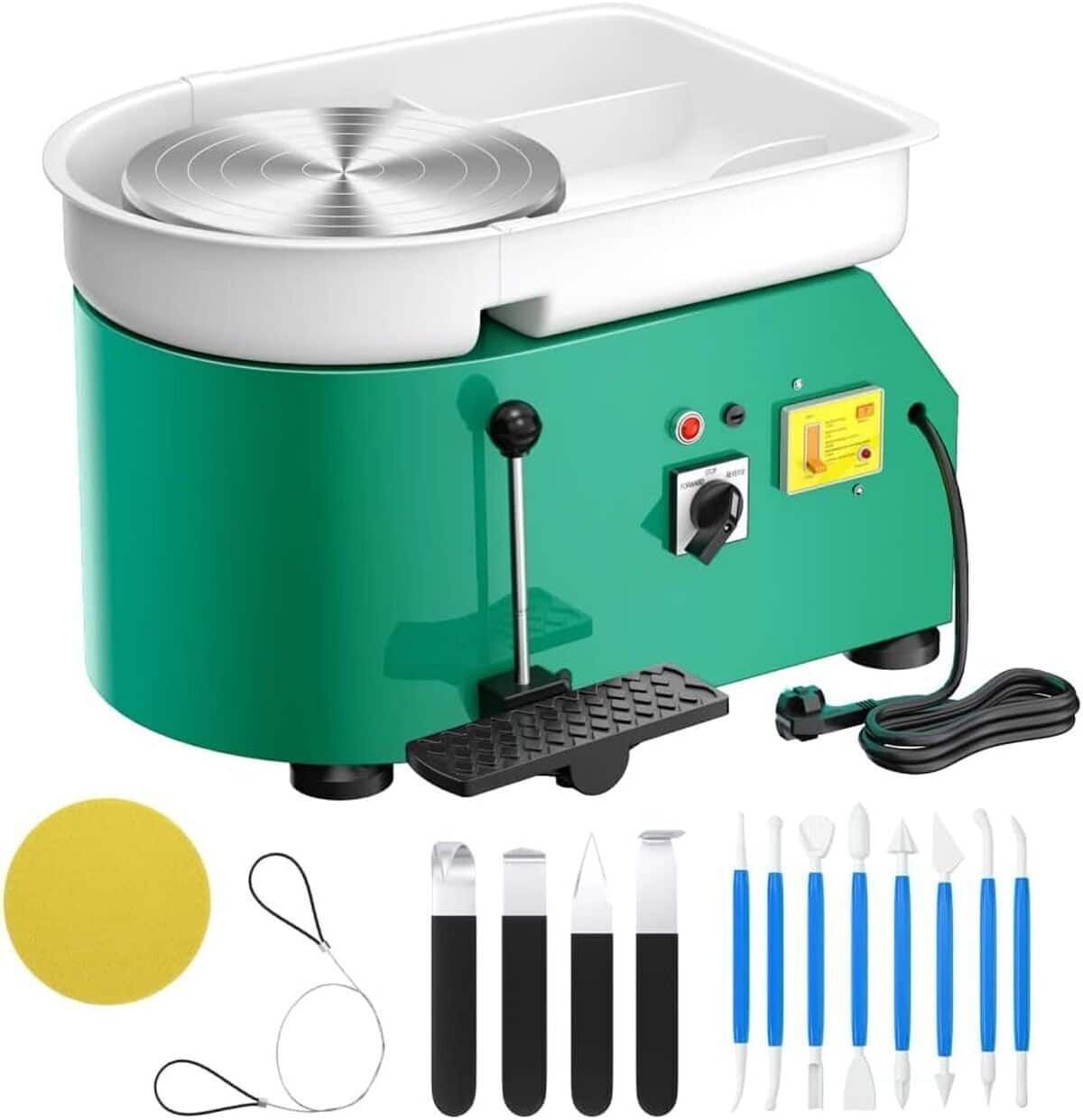 Test : roue de poterie électrique Skytou 350 W avec pédale