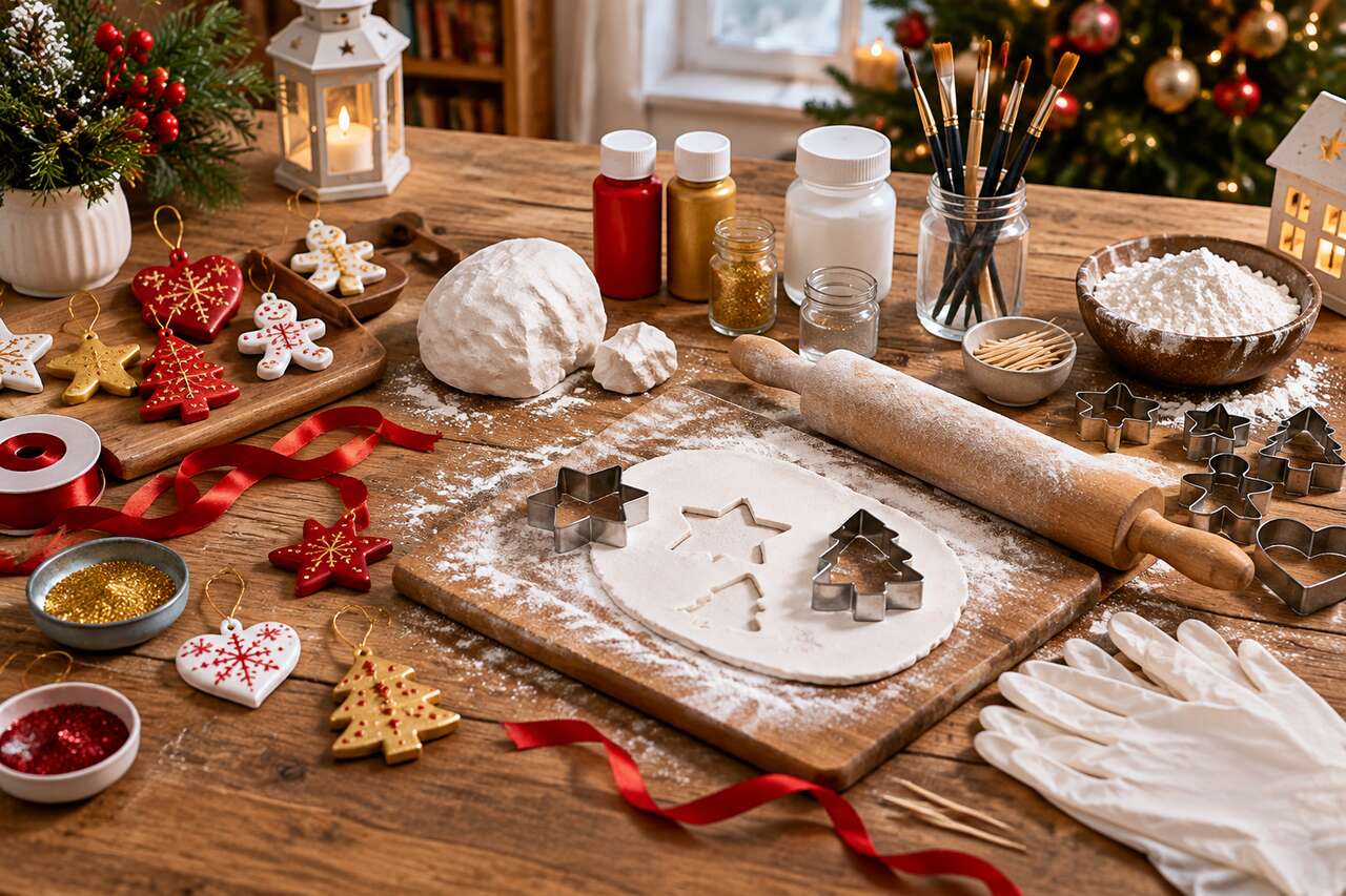 Décorations de Noël DIY : pâte autodurcissante et argile