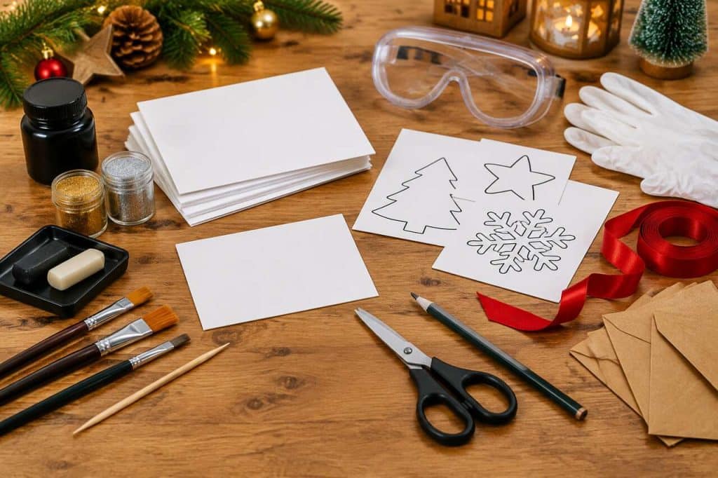 Décorations de Noël magiques : carte à gratter