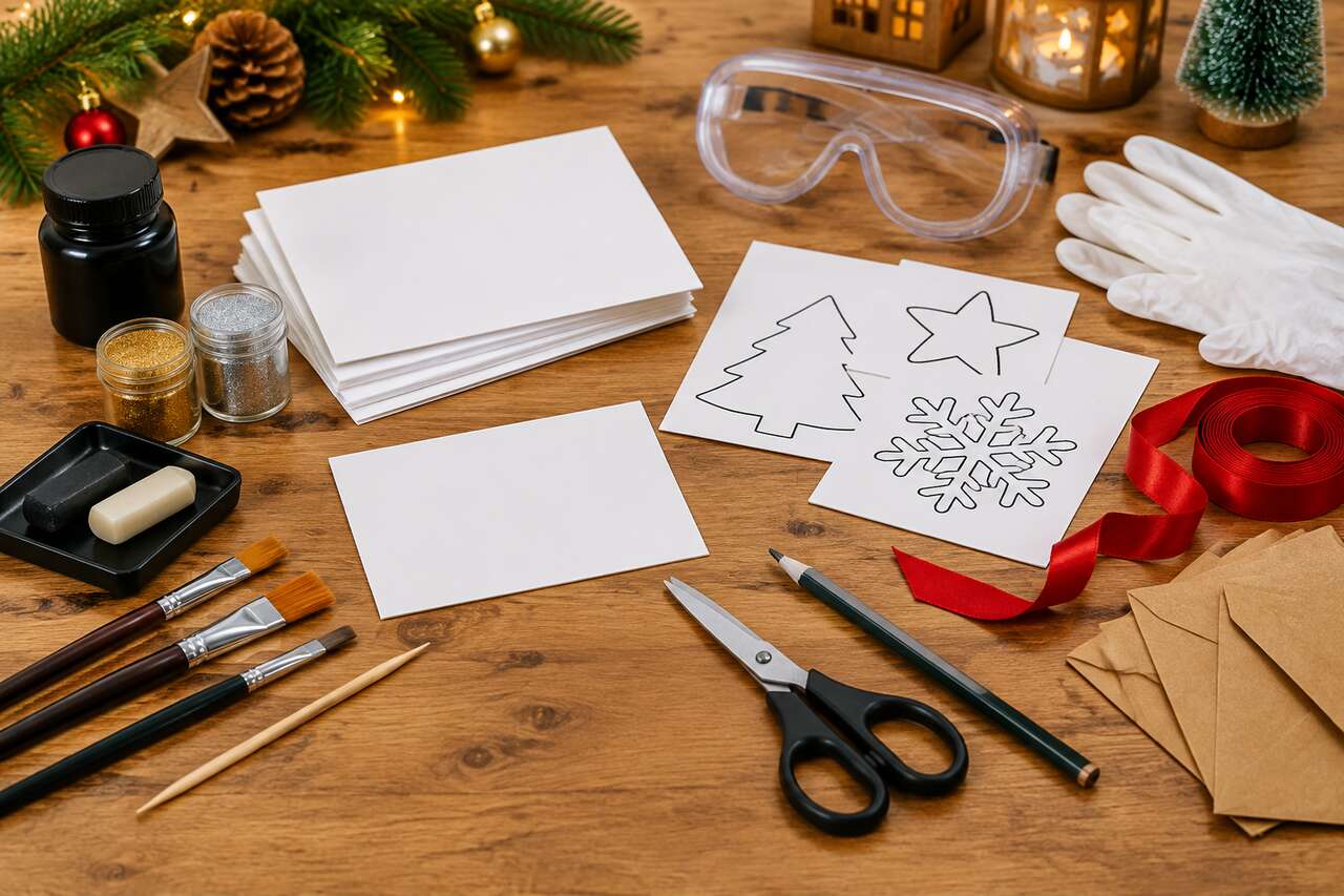 Décorations de Noël magiques : carte à gratter