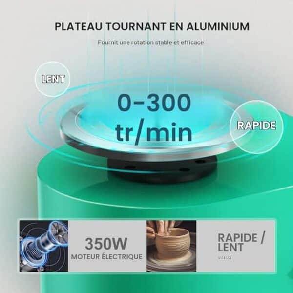 Découvrez notre test détaillé de la roue de poterie VAYOTOY 350W avec pédale indépendante : caractéristiques, performances et avis utilisateur pour bien choisir. 