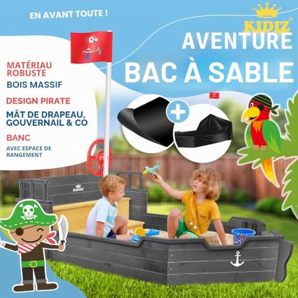 Découvrez notre test détaillé du bateau à voile pirate KIDIZ® AHOI en bois. Qualité, dimensions, prix et avis d'experts pour le jardin de vos enfants.