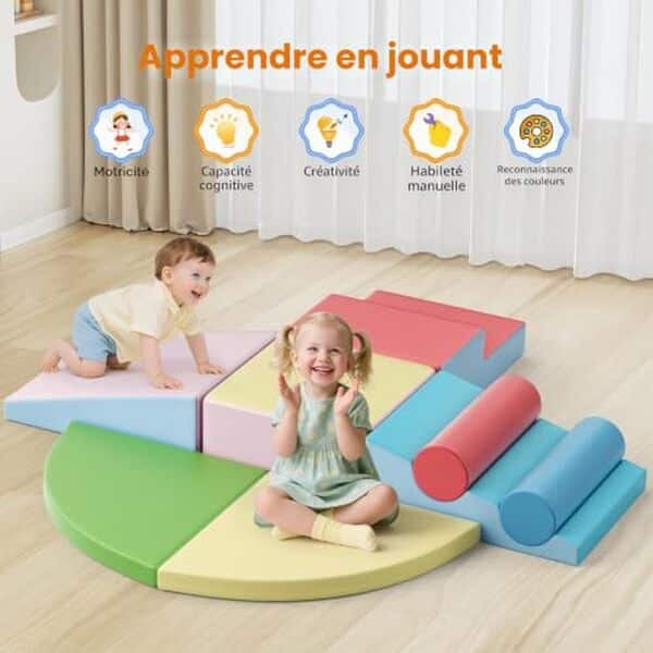 Découvrez notre test complet des blocs d'escalade STYPLZ 8p pour enfants : qualité, sécurité et amusement garantis. Avis détaillé et conseils d'achat. 