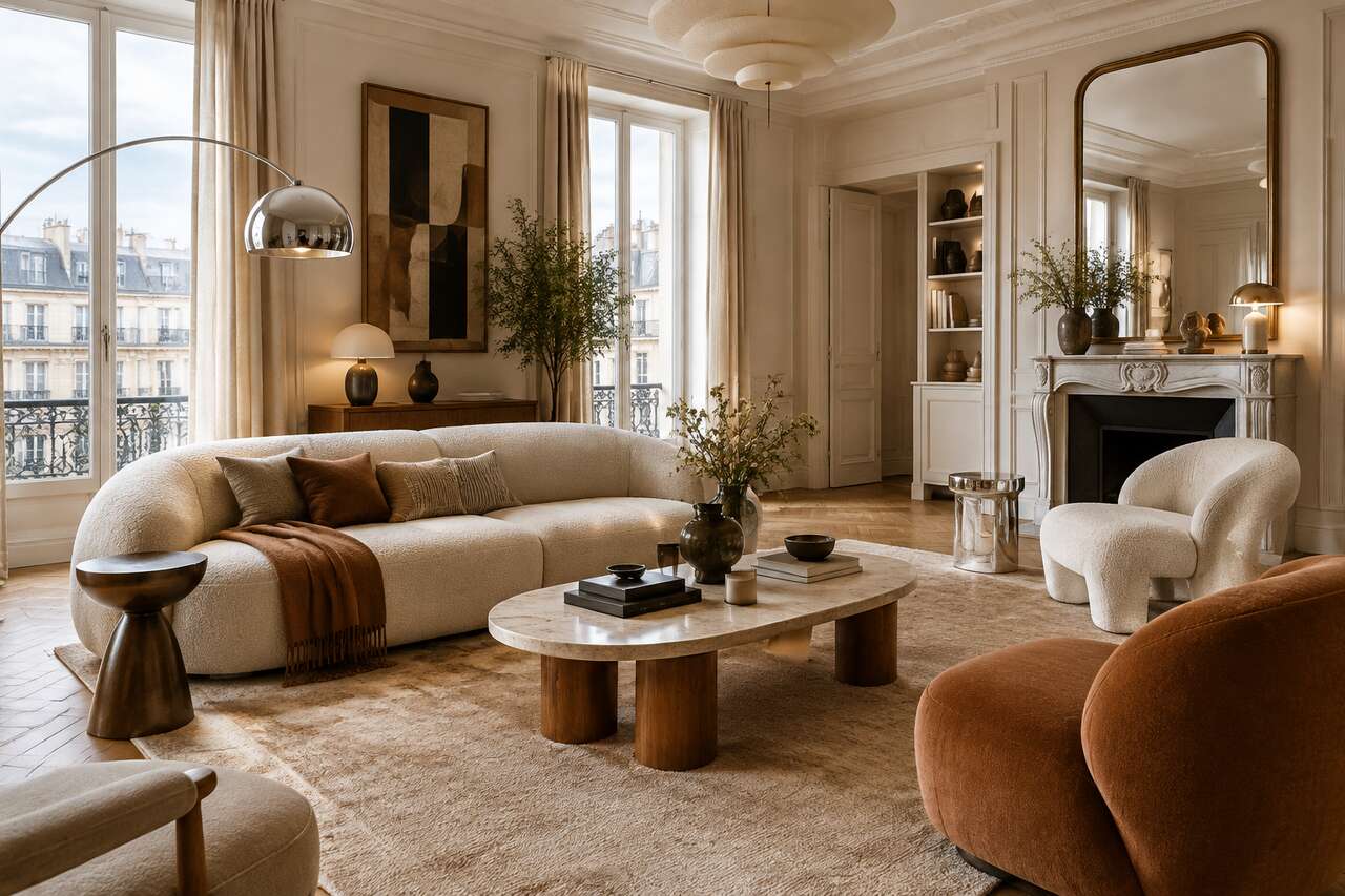 Salon moderne en 2026: lignes directrices pour am&eacute;nager sans se tromper