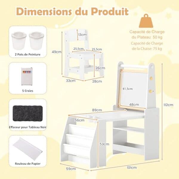 Découvrez notre test détaillé de la table enfant Goplus avec tableau intégré et accessoires. Avis, caractéristiques et conseils d'achat pour bien choisir.