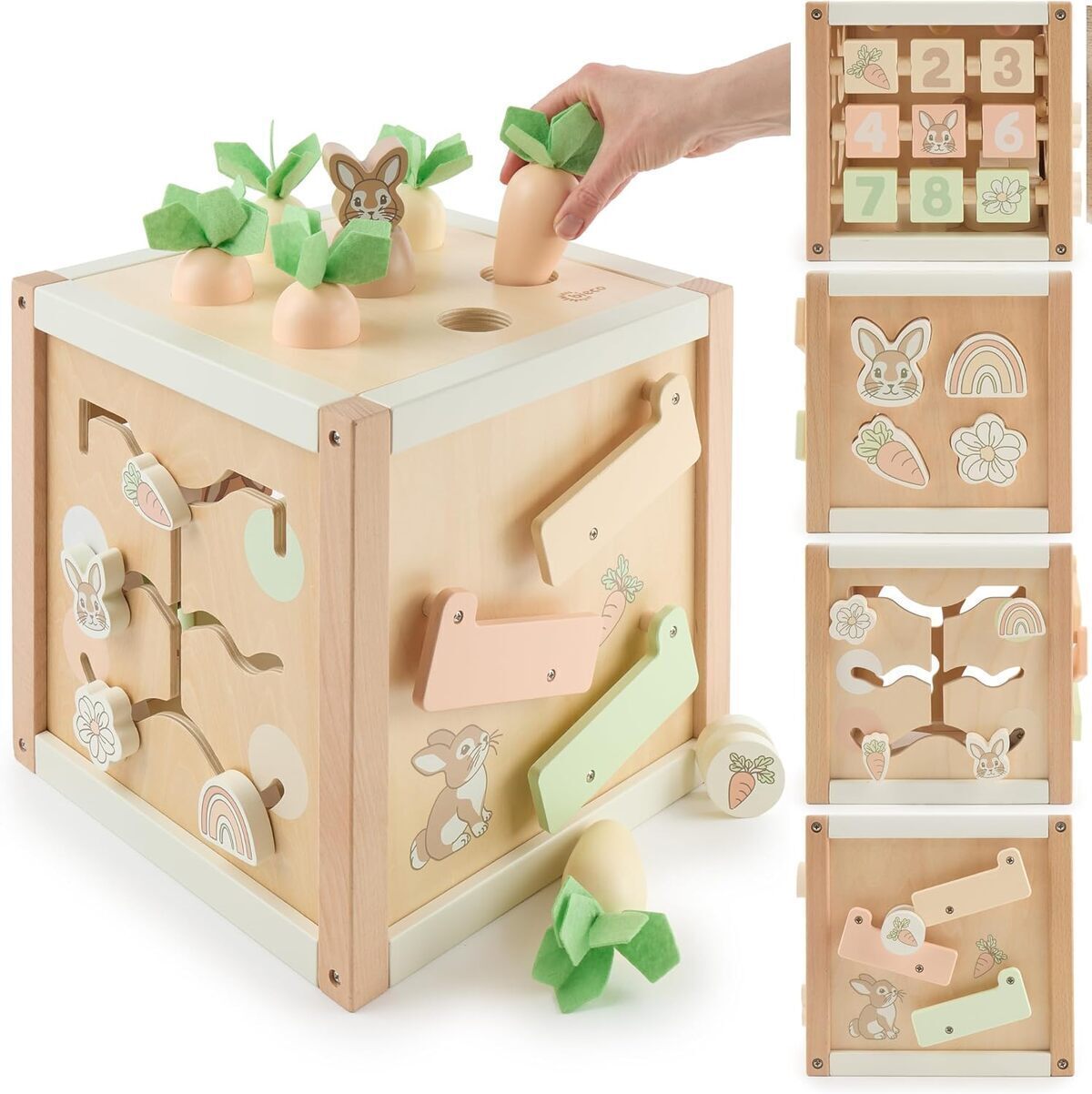 Test du cube de motricité lapin Fine XXL Bieco