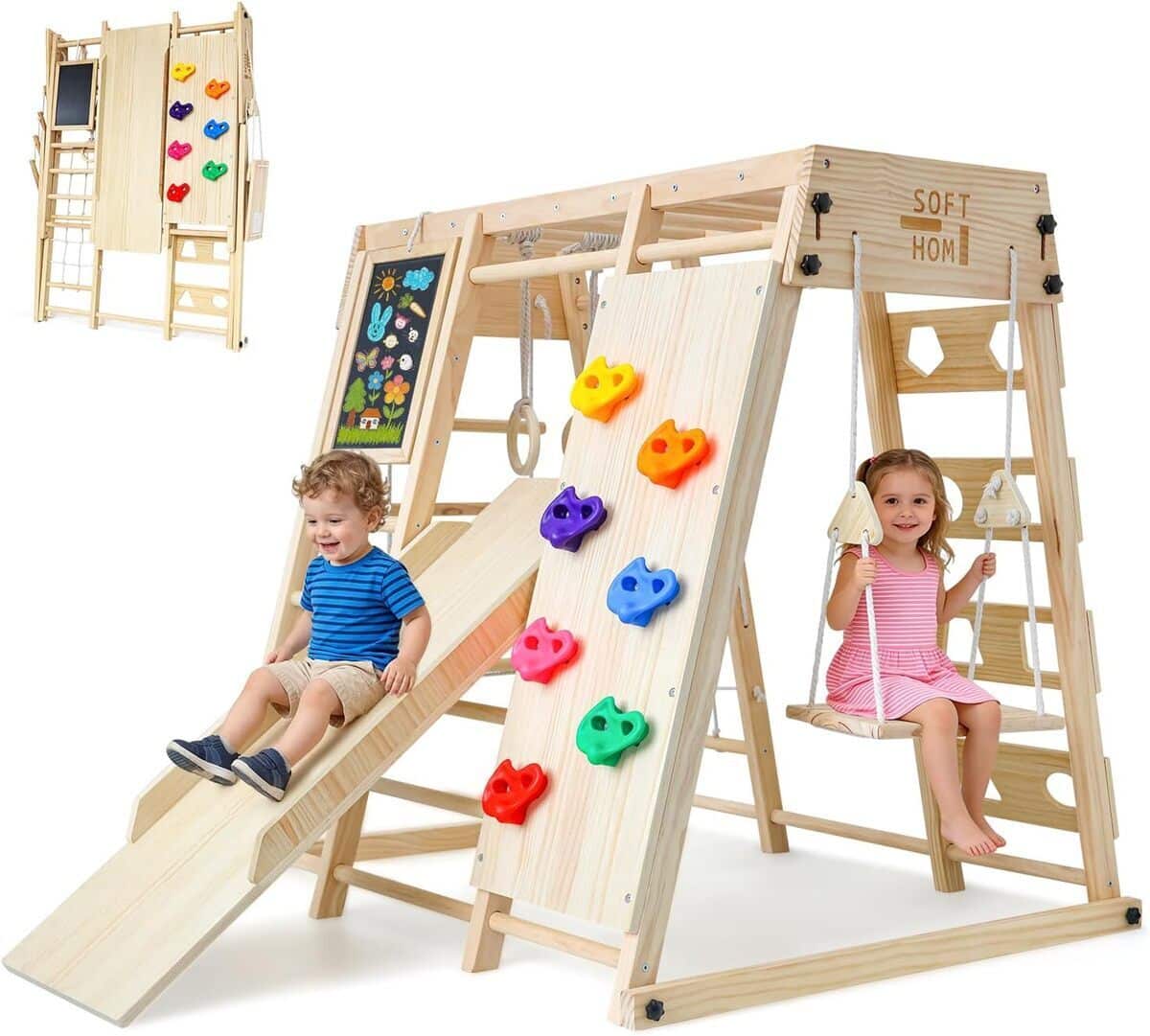 Test du softhom maxi : aire de jeux intérieure Montessori 10 en 1