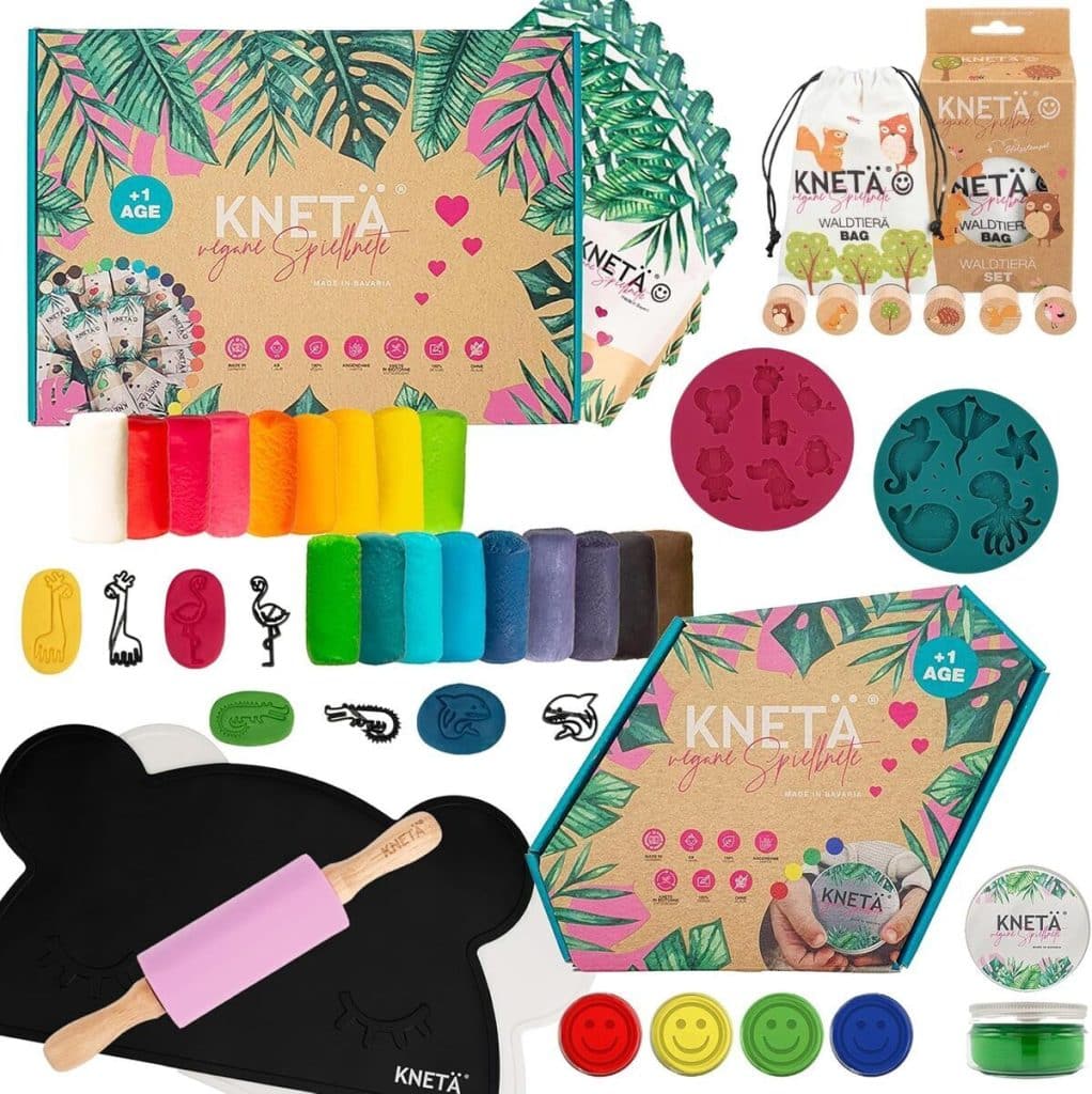 Test : knetä Startär Bundles, pâte à modeler XL végétalienne dès 1 an