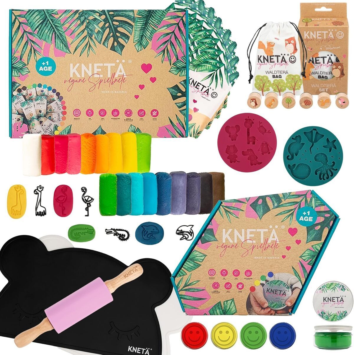 Test : knetä Startär Bundles, pâte à modeler XL végétalienne dès 1 an