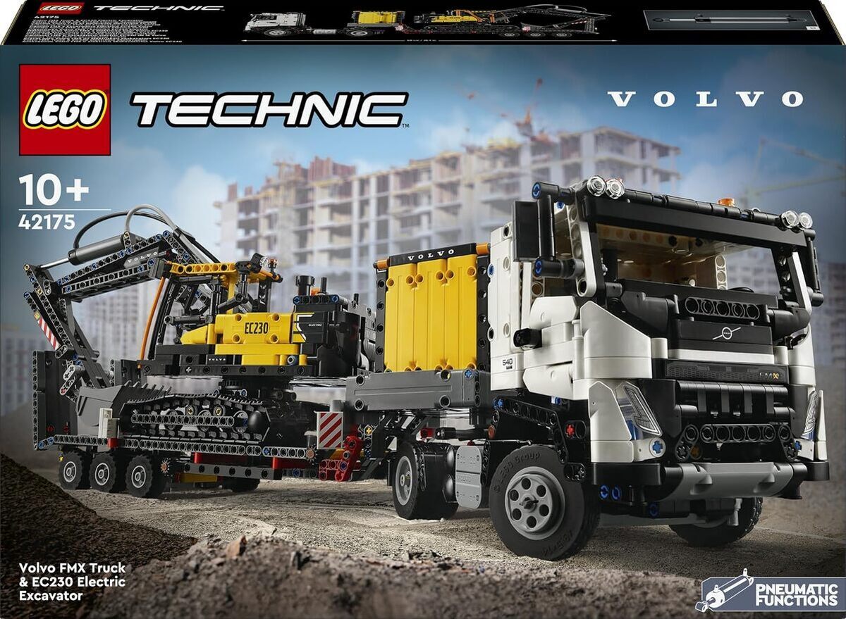 Test LEGO Technic camion Volvo FMX et pelleteuse EC230 42175